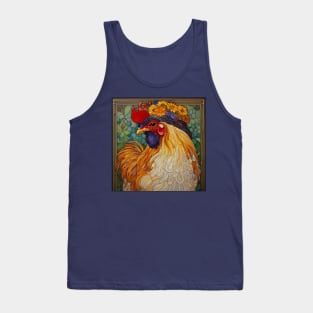 Chicken with a Crown of Flowers Tank Top